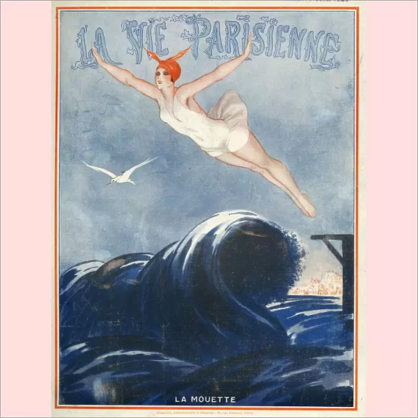 La vie Parisienne 1923 1920s France Vald es magazines illustrations womens swimming