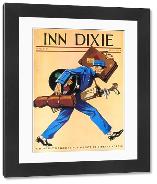 Inn Dixie 1930s USA golf luggage bell boys magazines