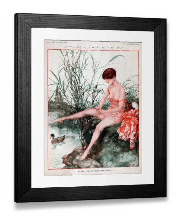 Framed Print : La Vie Parisienne 1927 1920s France cc erotica ducks stockings womens glamour Framed Print : La Vie Parisienne 1927 1920s France cc erotica ducks stockings womens glamour