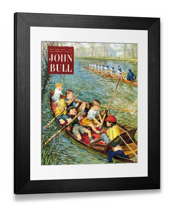 Framed Print : John Bull 1950s UK rowing training canoeing canoes sport boats magazines Framed Print : John Bull 1950s UK rowing training canoeing canoes sport boats magazines