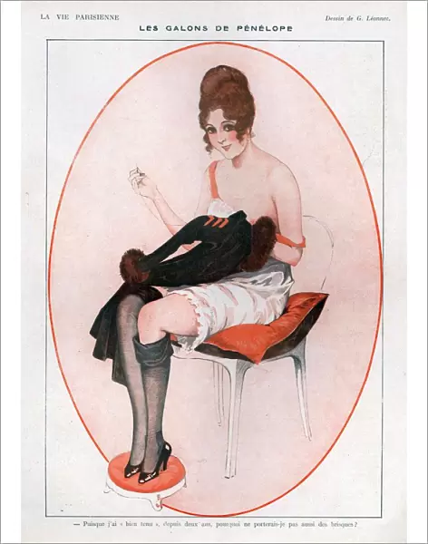 La Vie Parisienne 1916 1910s France cc erotica stockings underwear hosiery womens