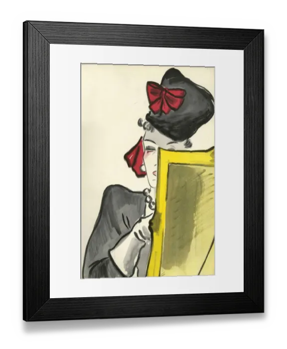 Framed Print : Womens Fashion 1930s 1939 1930s UK portraits womens hats Framed Print : Womens Fashion 1930s 1939 1930s UK portraits womens hats