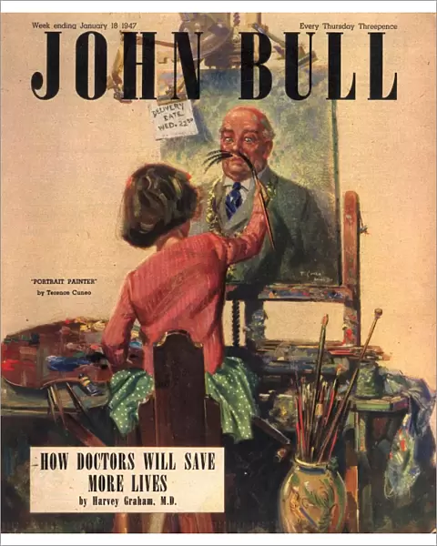 John Bull 1947 1940s UK art painting magazines