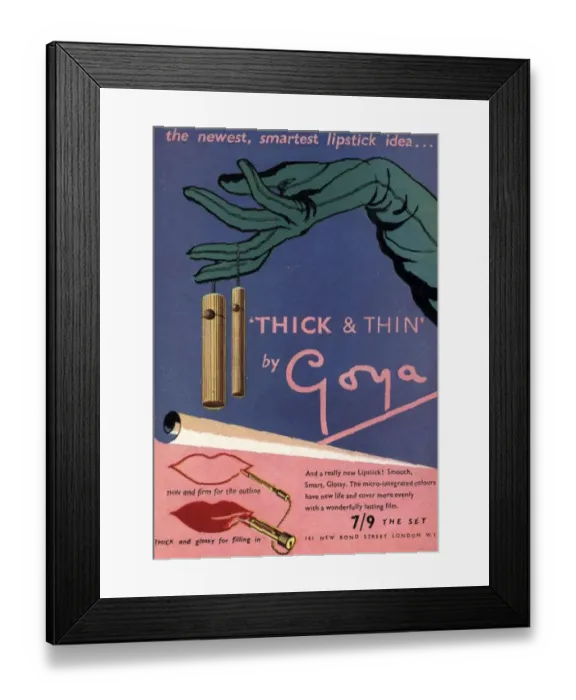Framed Print : 1940s UK goya make-up makeup Framed Print : 1940s UK goya make-up makeup