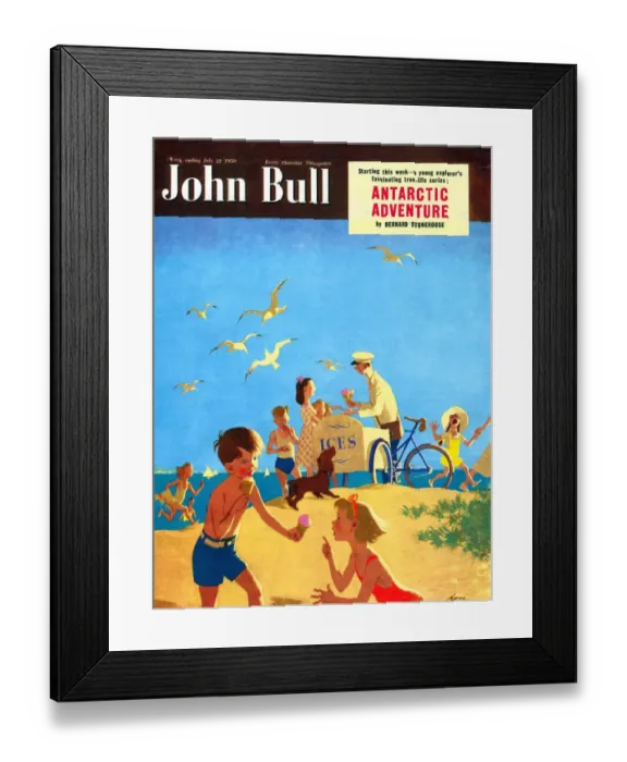 Framed Print : John Bull 1950s UK holidays beaches seaside ice-cream seaside magazines Framed Print : John Bull 1950s UK holidays beaches seaside ice-cream seaside magazines