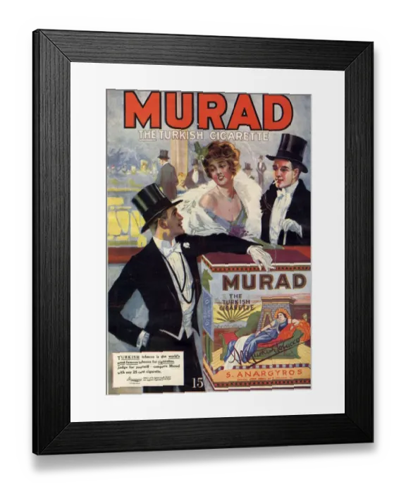 Framed Print : 1910s, USA, Murad, Magazine Advert