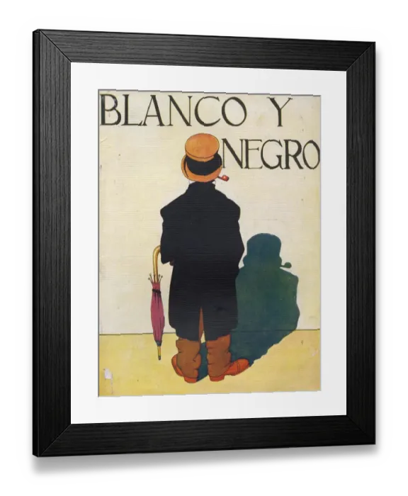 Framed Print : Blanco y Negro 1930s Spain humour umbrellas hats mens cc shadows Framed Print : Blanco y Negro 1930s Spain humour umbrellas hats mens cc shadows