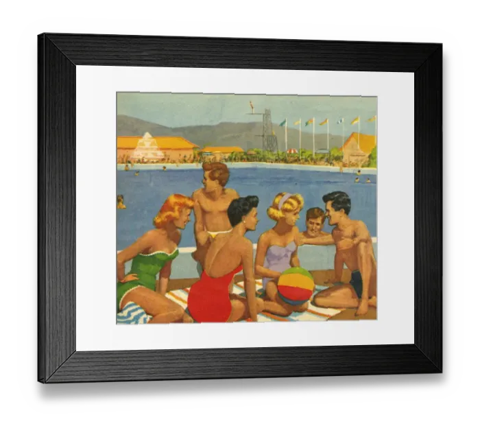 Framed Print : Butlins 1950s UK holidays butlins camps Framed Print : Butlins 1950s UK holidays butlins camps