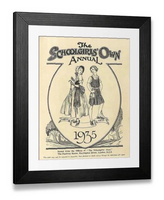 Framed Print : The Schoolgirls Own 1935 1930s UK mcitnt schools girl