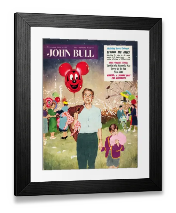 Framed Print : John Bull 1950s UK balloons candy-floss magazines Framed Print : John Bull 1950s UK balloons candy-floss magazines