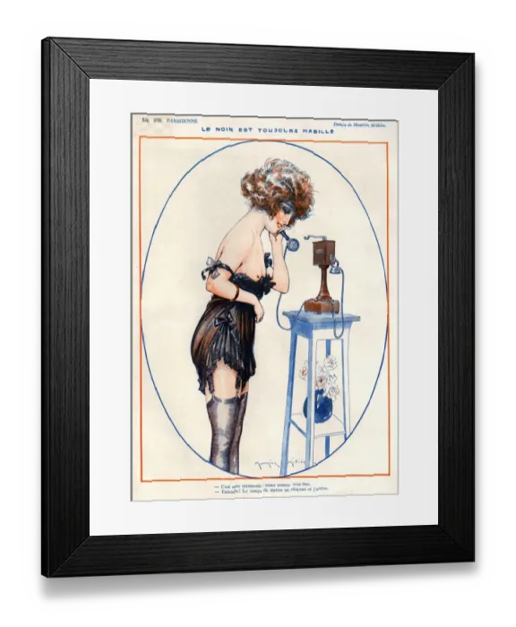 Framed Print : 1920s France La Vie Parisienne Magazine Plate