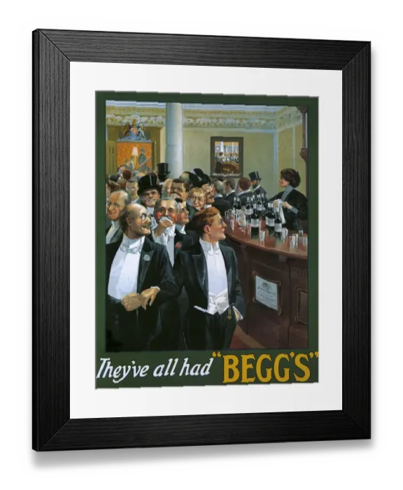 Framed Print : Beggs 1912 1910s UK whisky alcohol whiskey advert Beggs Scotch Scottish bars Framed Print : Beggs 1912 1910s UK whisky alcohol whiskey advert Beggs Scotch Scottish bars