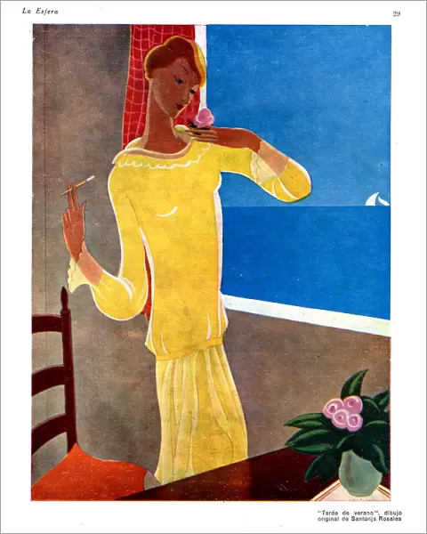 Art Deco Woman 1920s France cc art deco illustrations portraits woman women