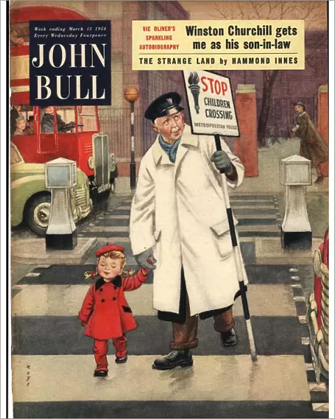 John Bull 1954 1950s UK lollypop man men road safety magazines
