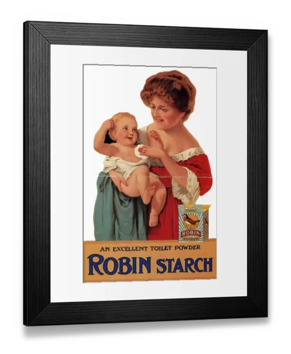 Framed Print : Robin Starch 1911 1910s UK babies washing powder mothers Edwardian products detergent Framed Print : Robin Starch 1911 1910s UK babies washing powder mothers Edwardian products detergent