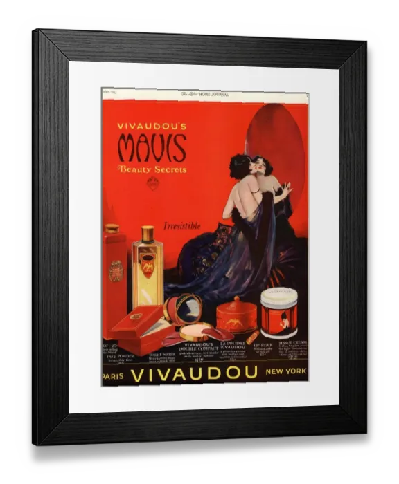 Framed Print : 1920s USA make-up makeup skin care perfume talcum powder womens skincare Framed Print : 1920s USA make-up makeup skin care perfume talcum powder womens skincare