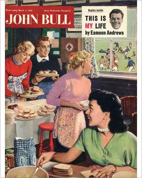 John Bull 1956 1950s UK cooking rugby tea girlfriends baking magazines