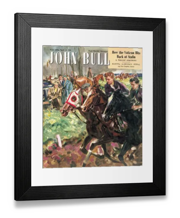 Framed Print : John Bull 1949 1940s UK horses racing magazines Framed Print : John Bull 1949 1940s UK horses racing magazines