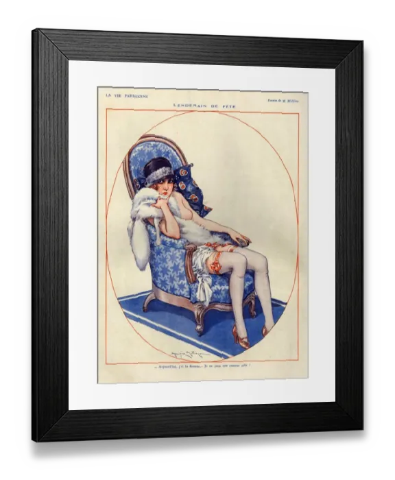 Framed Print : 1920s, France, La Vie Parisienne, Magazine Plate Framed Print : 1920s, France, La Vie Parisienne, Magazine Plate