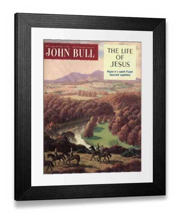 Framed Print : John Bull 1954 1950s UK trekking pony ponies horses magazines Framed Print : John Bull 1954 1950s UK trekking pony ponies horses magazines