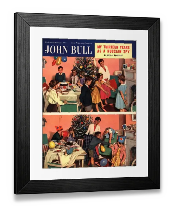 Framed Print : John Bull 1955 1950s UK childrens games disasters party magazines Framed Print : John Bull 1955 1950s UK childrens games disasters party magazines