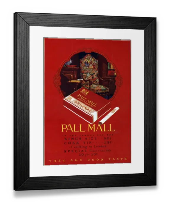 Framed Print : Pall Mall 1920s UK cc chairs