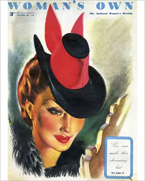 Womans Own 1945 1940s UK womens hats portraits magazines womans