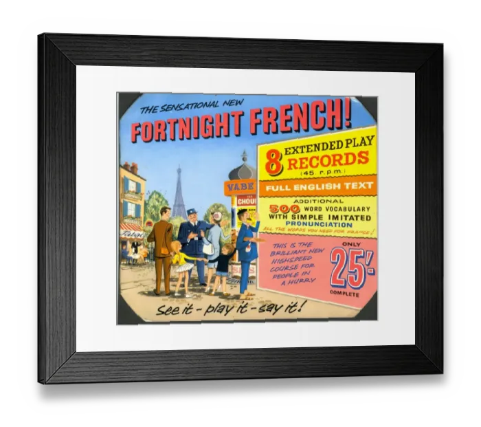 Framed Print : 1950s UK languages french france Framed Print : 1950s UK languages french france