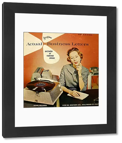 Steno-Disc 1950s USA rklf albums records players dictation training practice secretaries
