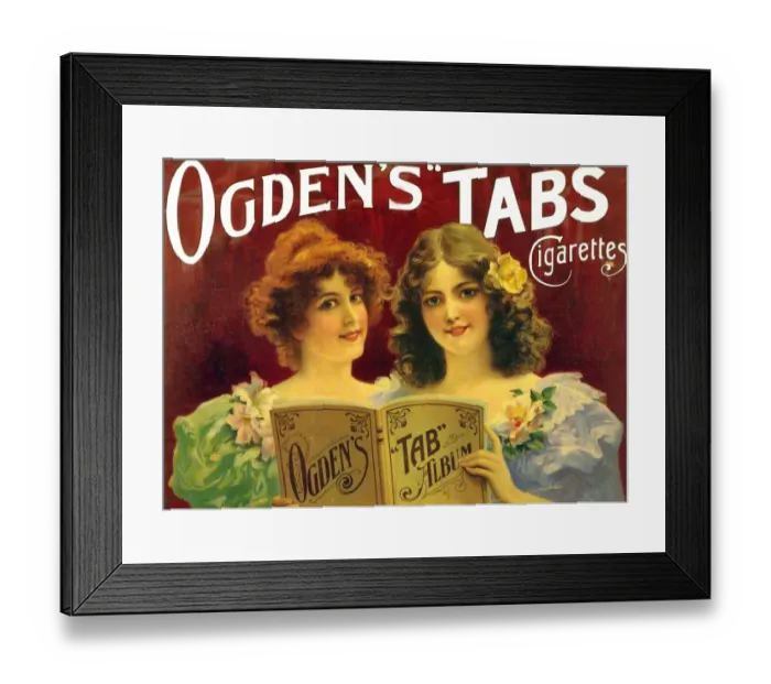 Framed Print : Ogdens 1900s UK reading books Ogdens womens portraits Framed Print : Ogdens 1900s UK reading books Ogdens womens portraits