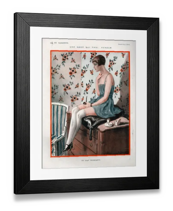 Framed Print : 1920s France La Vie Parisienne Magazine Plate Framed Print : 1920s France La Vie Parisienne Magazine Plate