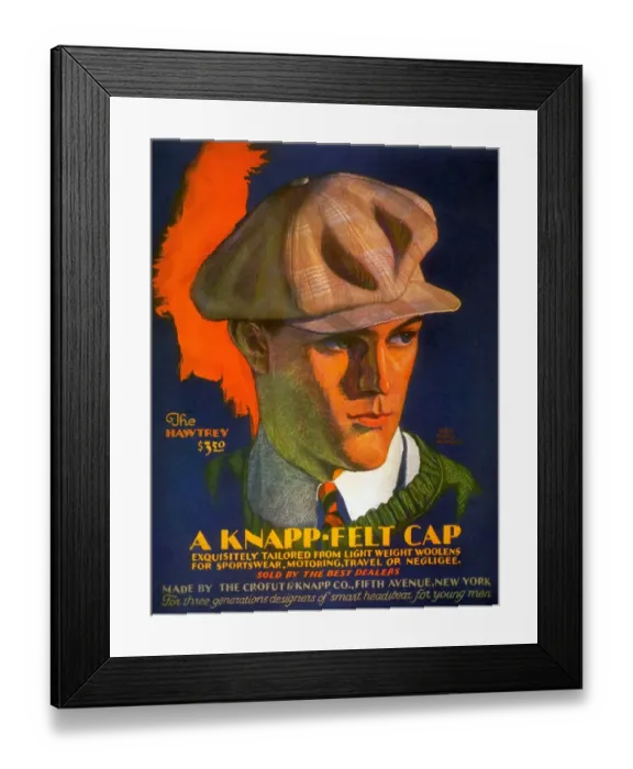 Framed Print : 1930s USA mens hats Framed Print : 1930s USA mens hats