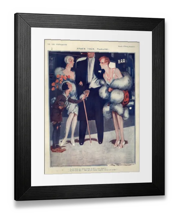 Framed Print : 1920s, France, La Vie Parisienne, Magazine Plate Framed Print : 1920s, France, La Vie Parisienne, Magazine Plate