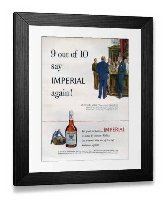 Framed Print : 1940s, USA, Imperial, Magazine Advert Framed Print : 1940s, USA, Imperial, Magazine Advert