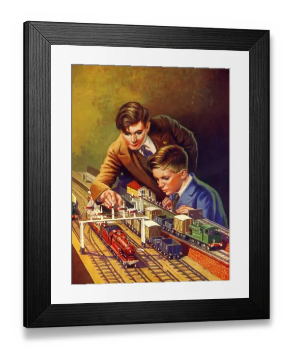 Framed Print : The Wonder Book of Things to Do 1957 1950s UK childrens illustrations model railways Framed Print : The Wonder Book of Things to Do 1957 1950s UK childrens illustrations model railways