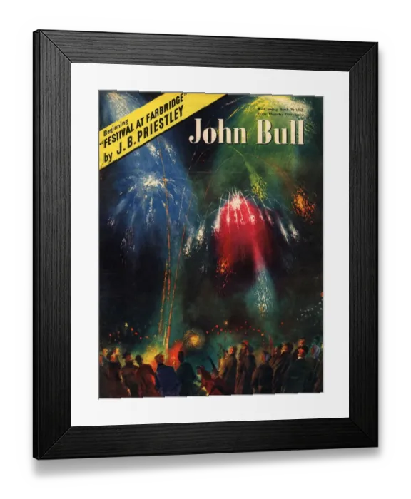 Framed Print : John Bull 1951 1950s UK guy fawkes fireworks magazines Framed Print : John Bull 1951 1950s UK guy fawkes fireworks magazines
