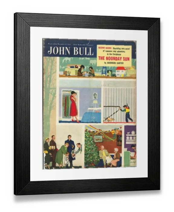 Framed Print : John Bull 1950s UK covers magazines