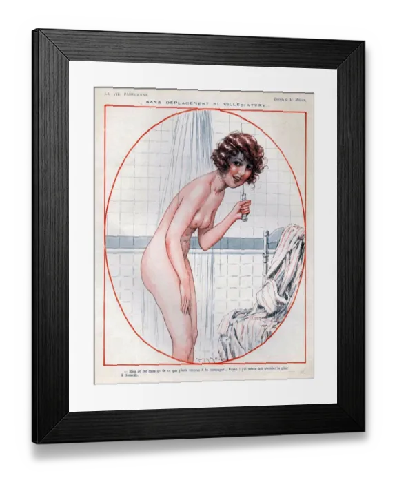 Framed Print : La Vie Parisienne 1925 1920s France cc erotica showers nudes naked nudity Framed Print : La Vie Parisienne 1925 1920s France cc erotica showers nudes naked nudity