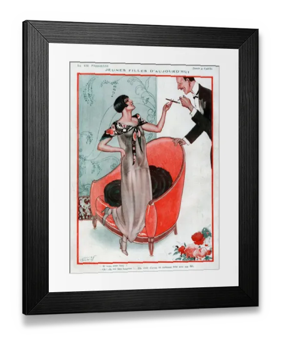 Framed Print : La Vie Parisienne 1924 1920s France Valdes illustrations woman womens Framed Print : La Vie Parisienne 1924 1920s France Valdes illustrations woman womens