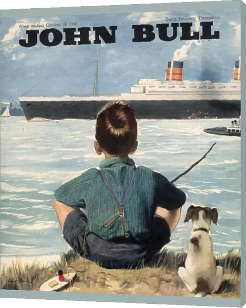John Bull 1946 1940s UK nautical fishing steam ships cruises boats magazines dogs