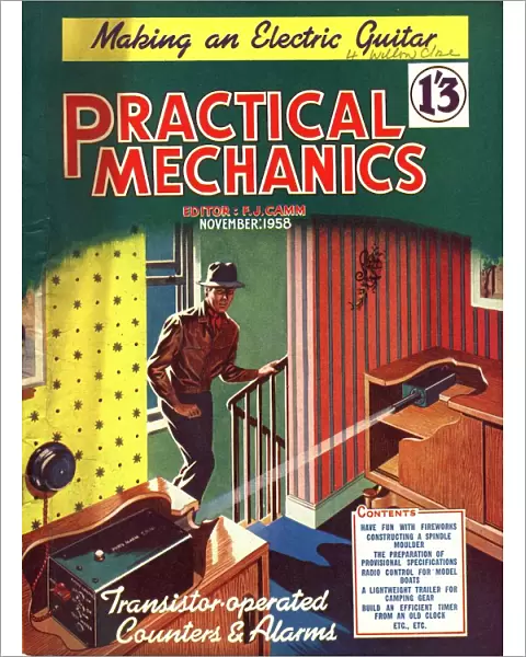 Practical Mechanics 1950s UK burglar alarms magazines burglary