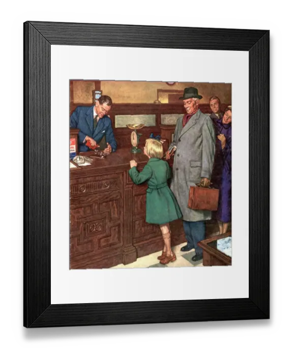 Framed Print : John Bull 1940s UK banks post office magazines banking Framed Print : John Bull 1940s UK banks post office magazines banking