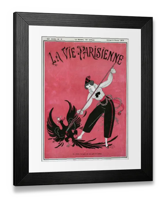 Framed Print : La Vie Parisienne 1915 1910s France cc magazines cruel sports hunting Framed Print : La Vie Parisienne 1915 1910s France cc magazines cruel sports hunting