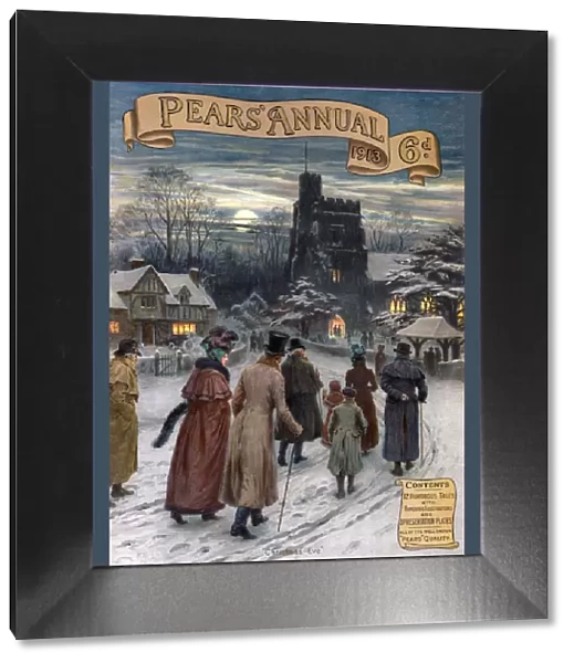 Pears Annual 1913 1910s UK cc villages winter snow churches eve