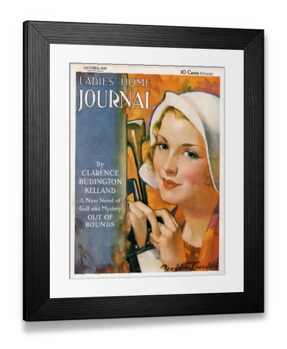 Framed Print : Ladies Home Journal 1930s USA golf magazines ladies Framed Print : Ladies Home Journal 1930s USA golf magazines ladies