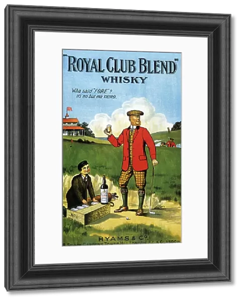 Royal Club Blend Whisky 1908 1900s UK whisky alcohol whiskey advert Scotch Scottish golf
