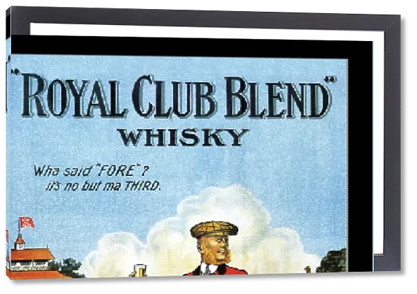 Royal Club Blend Whisky 1908 1900s UK whisky alcohol whiskey advert Scotch Scottish golf