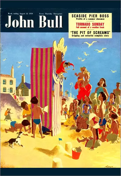 John Bull 1950s UK holidays seaside beaches seaside punch and judy puppets magazines