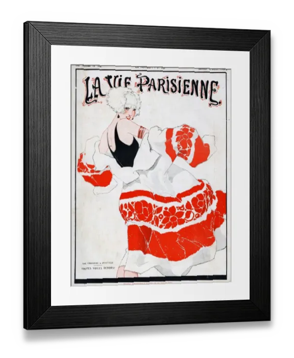Framed Print : La Vie Parisienne 1924 1920s France magazines womens dresses Framed Print : La Vie Parisienne 1924 1920s France magazines womens dresses