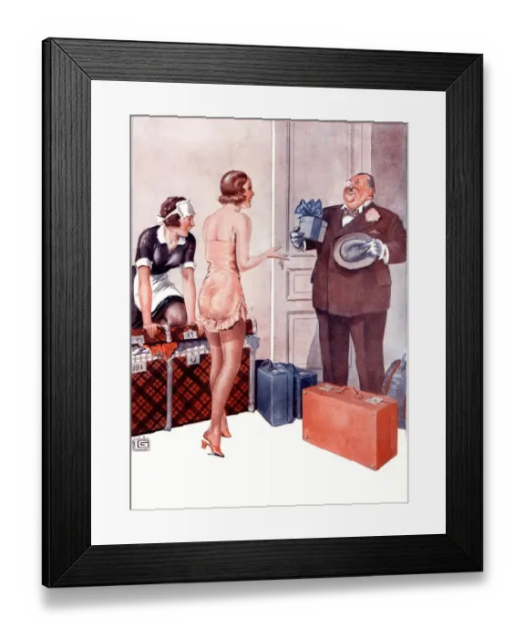 Framed Print : La Vie Parisienne 1920s France cc illustrations glamour erotica sugar daddy daddies Framed Print : La Vie Parisienne 1920s France cc illustrations glamour erotica sugar daddy daddies